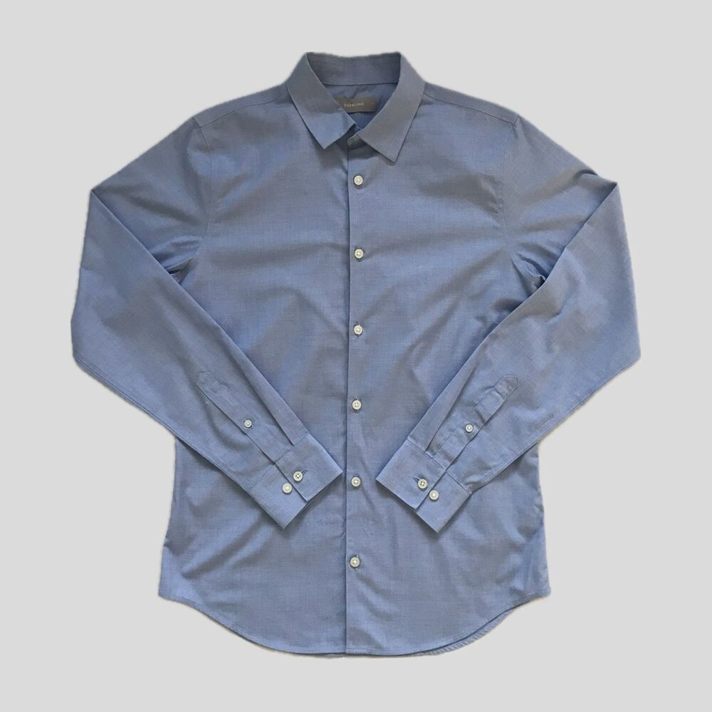 Everlane Blue Cotton Poplin Long Sleeve Collared Business Casual Shirt Mens S